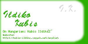 ildiko kubis business card